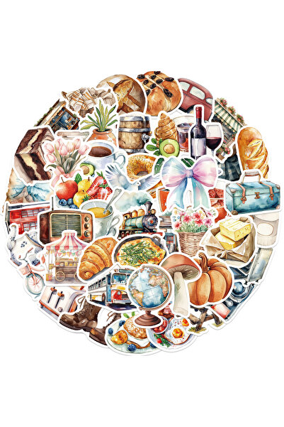 Choice 50 قطعة من ملصقات السفر الكرتونية للعطلات لحقائب السفر والتزلج والكمبي...