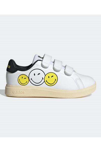 adidas حذاء Smiley Advantage 2.0 - أبيض سحابي/أصفر لامع/أسود أساسي