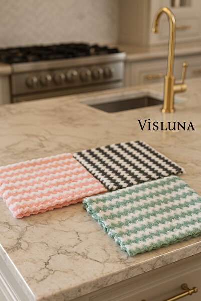 VİSLUNA (3 bucăți) cârpă de curățare din microfibră cu textura moale 30x30 câ...