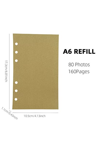 Choice Refill-M Retro Notebook Traveler Diary Leather Soft Cover Small Size 13x9cm Replaceable Kraft Paper