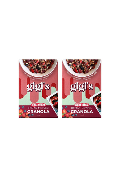 Gigis Food Orman Meyveli Granola - Açai Tozlu 2'li Paket 2x250 Gr
