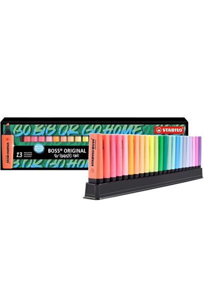 Stabilo Textmarker BOSS Original Snooze, cu suport de birou, 23 culori/set