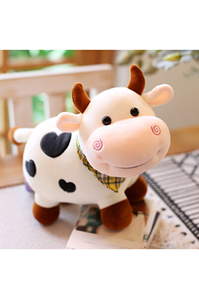 Choice دمية بقرة صغيرة ملونة كرتونية لطيفة 25 سم، لعبة قطيفة ناعمة للغاية على...
