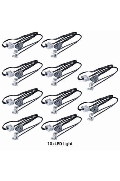 Choice 1PCS 1/2/5/10Pcs New MOC Power Functions Parts LED Light Link Line Cab...