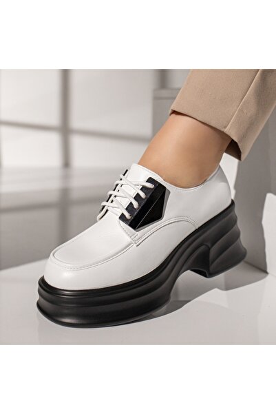 Modlet.ro Women's black and white casual platform shoes MOD11830