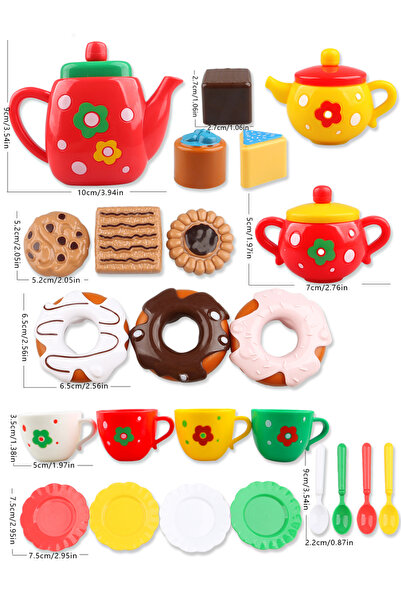 Choice 6601C Afternoon Tea Set for Girls Cake Dessert Playhouse Kitchen Toys Kids Holiday Christmas New Yea