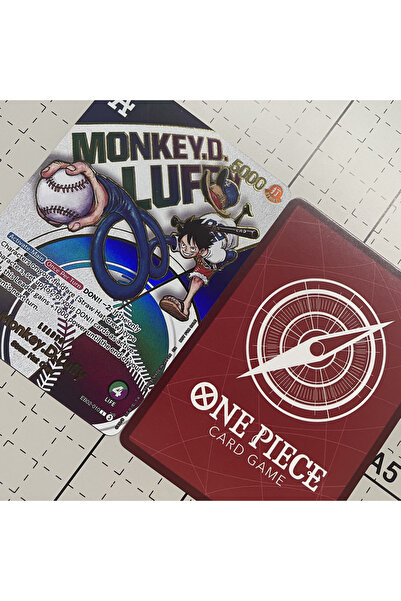 BANDAI Baseball Luffy New Diy One Piece Baseball Luffy Flash Card English OPCG Bonney Law Hancock Self Made