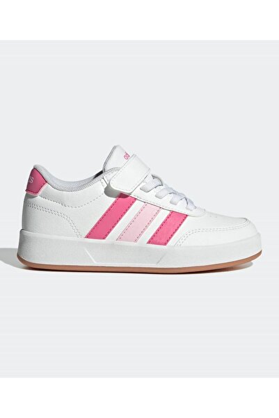 adidas Breaknet 3.0 Velcro Closure Casual Shoes - White/Fuchsia Pink