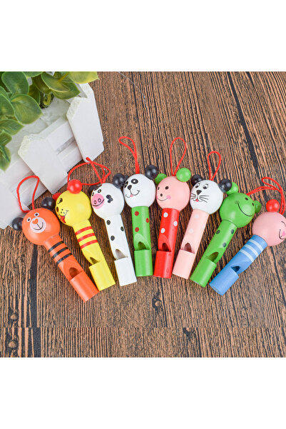 Choice Random color Cute Multicolor Wooden Whistles for Kids 1Pcs Birthday Party Favors Decorations Noise M