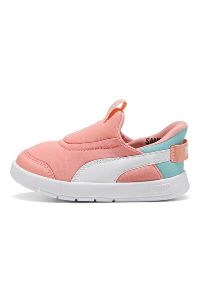 Puma Courtflex v3 SLIPTECH Inf -Pink Fruit-PUMA White-Safe Lake