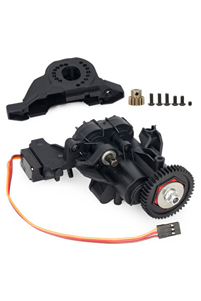 Choice Black Dual Speed Transmission Gearbox with Servo & Internal Gears for 1/10 TRX4 TRX6 RC Crawler Car