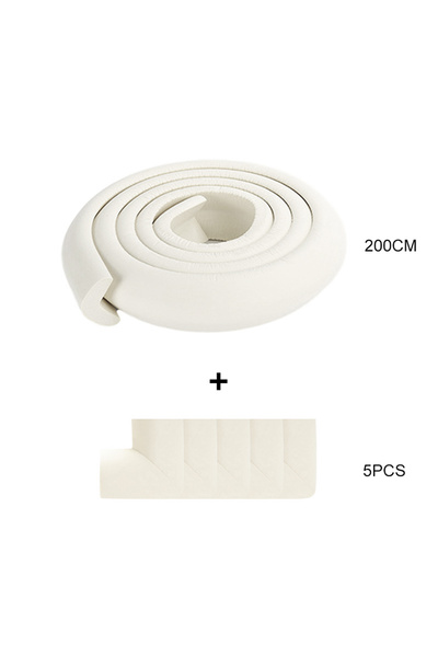 Choice white set 1 2M Soft Baby Safety Desk Table Edge Guard Strip Security L-Shaped Kids Protection Bumper