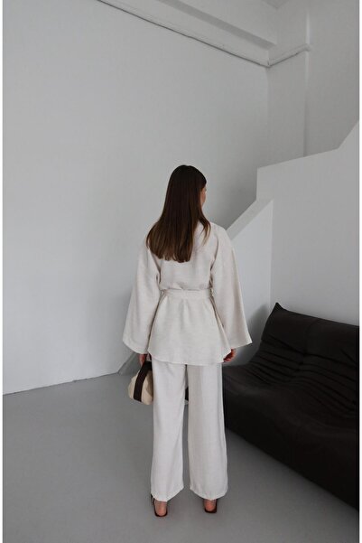 Laluvia Natural Tie-Dye Kimono Set