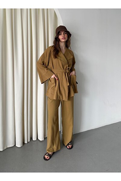 Laluvia Гірчичний Romina Сукня з льону та брюки