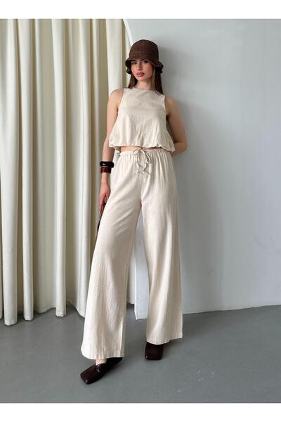 Laluvia Természetes pamut blúz nadrág szett