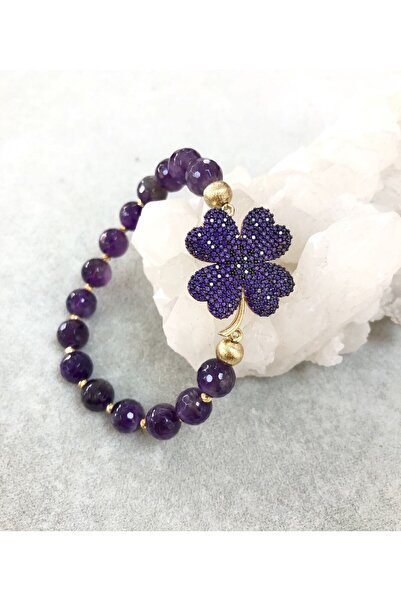 Fatma yaşar Yoncalı Ametist Taşı Bileklik