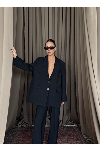 Laluvia Black Cosmopolitan Jacket-Pants Set