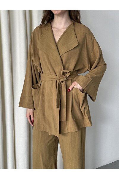 Laluvia Гірчичний Romina Сукня з льону та брюки