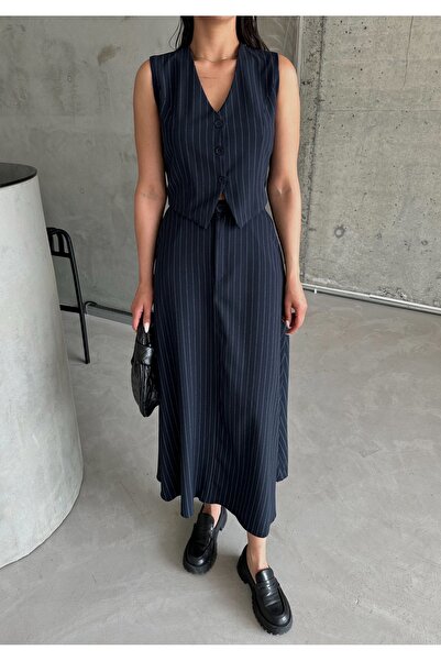 Laluvia Комплект спідниця-жилет з чорною баночною спідницею