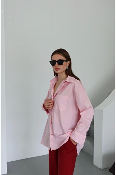 Laluvia Pink Oversize Shirt