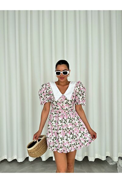 Laluvia Rosa Ballonkleid mit Blumenmuster für Baby