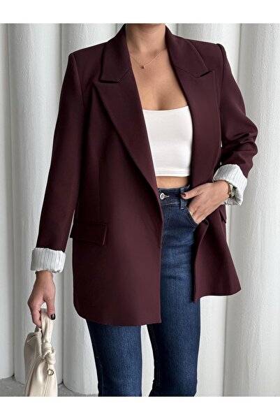 Laluvia Sako s límcem a rukávy ve stylu plum