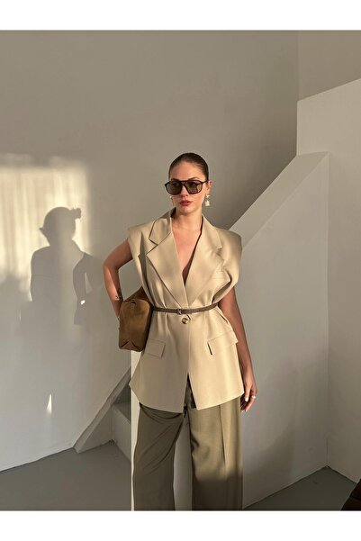 Laluvia Stone Belted Vest