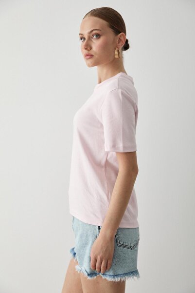 Laluvia Pink Basic T-Shirt