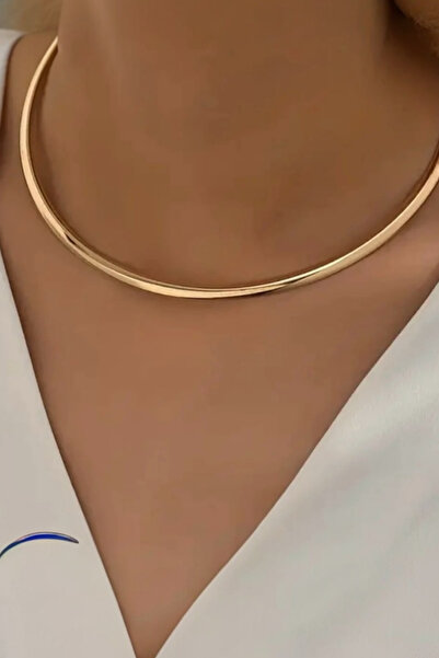 Sevilgülgünfinecrafts Altın Kaplama Gold Choker Kısa Kolye