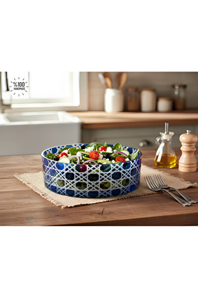 AKDEN STORE El İşçiliği Velin Serisi Cam Kase / Meyvelik