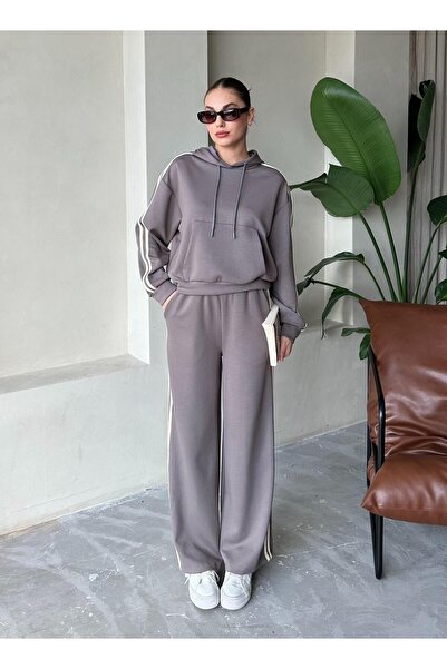 Laluvia Füme Çift Biyeli Alt Üst Eşofman Takımı