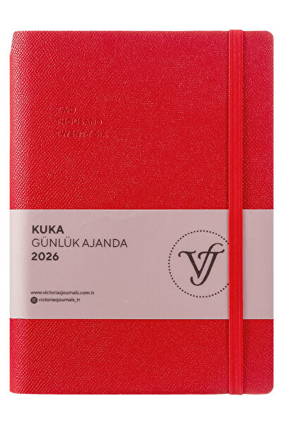 Victoria's Journals Kuka 2026 Günlük Ajanda A5 (14x21cm) Esnek Kapak Ivory 80gr.