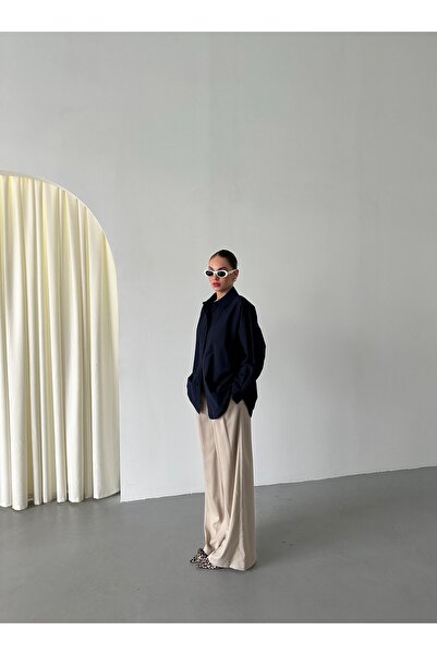 Laluvia Stone Pleated Business Trousers - 3602