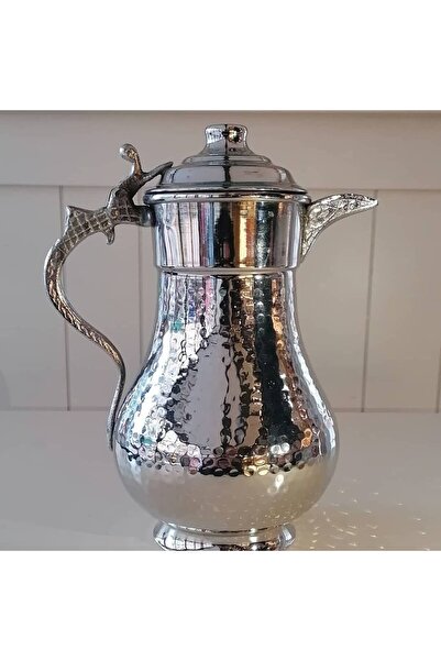 Genel Markalar Bakır çekiç dövme nikel kaplama 2 litre kapaklı sürahi