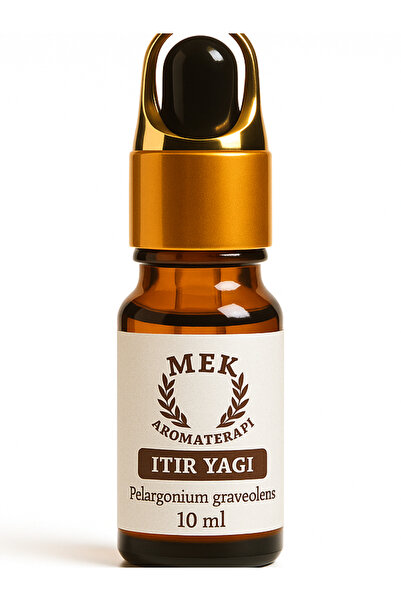 MEK Aromaterapi Itır / Geranium Yağı 10 ml - %100 Saf Ve Doğal - Cam Damlalıklı - Pelargonium Graveolens