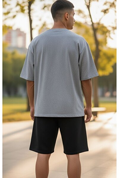 REBRAND Men's T-Shirt Set - Printed Bottom Top Shorts Set