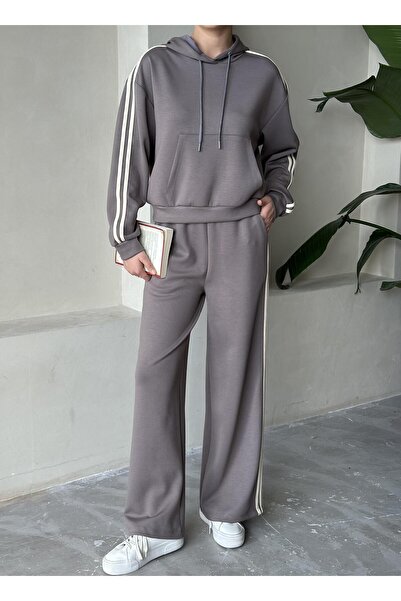 Laluvia Füme Çift Biyeli Alt Üst Eşofman Takımı