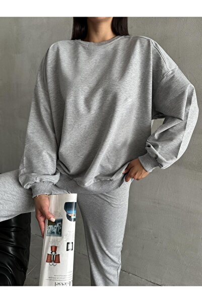 Laluvia Gray Riven Long Sleeve Elastic Leg Set