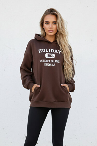 UNCİA OUTDOORS Unisex Oversize με κουκούλα και στάμπα