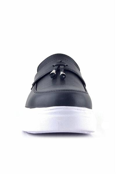 Rakerplus Μαύρο Ματ Λευκό Σόλα Loafer Classic Παιδικά Παπούτσια