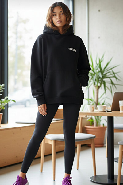 UNCİA OUTDOORS Unisex Oversize με κουκούλα και στάμπα