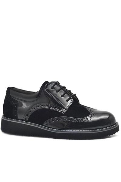 Rakerplus Ανδρικά νεανικά σχολικά παπούτσια Hidra λουστρίνι με κορδόνια