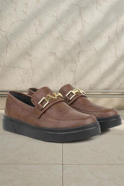 Rakerplus Tan Buckle Loafer Children's Classic Shoes