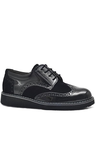 Rakerplus Чорні шкіряні черевики Hidra - Класичні шкільні черевики для хлопчиків