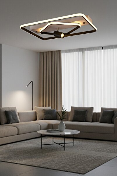 ESSLİGHT Kosta 45 cm Spotlu Plafonyer LED Avize 3 Renk Işık Modlu (Beyaz / Sarı / Gün Işığı)