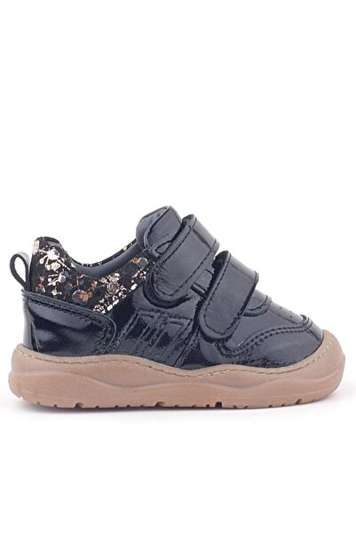 Rakerplus Schaggy Genuine Leather Black Patent Leather Baby Sneakers