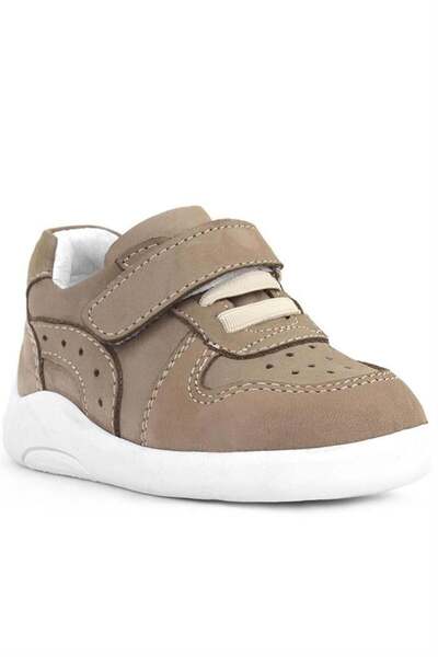Rakerplus Genuine Leather Anatomical Sand Color Baby Sports Shoes
