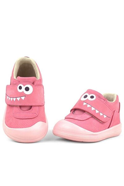 Rakerplus Dino Genuine Leather Pink High Top Baby Shoes