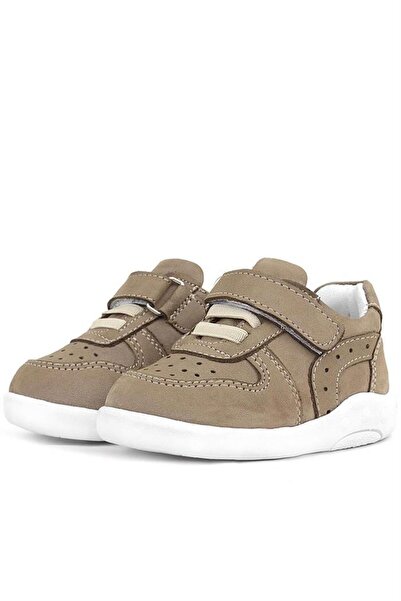Rakerplus Genuine Leather Anatomical Sand Color Baby Sports Shoes