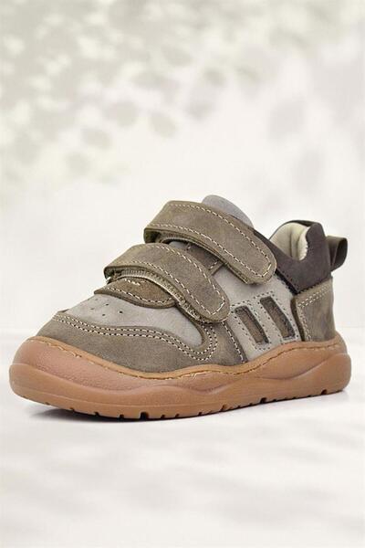 Rakerplus Schaggy Genuine Leather Sand Gray Baby Sneakers